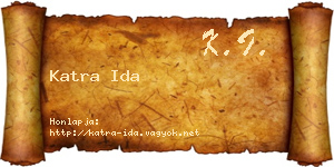 Katra Ida névjegykártya